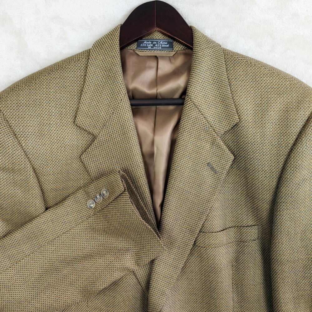 Bert Pulitzer Blazer Jacket 2 Button Men's 42R Wool/Silk Mix Academia Heritage
